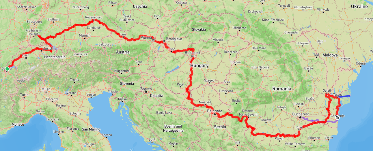 Danube Trip 2025 - Map